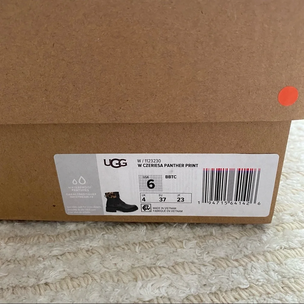 NWT Ugg Czeriesa panther print waterproof boots